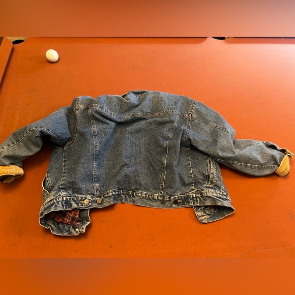 Vintage Checkered Breaker Blue Jeans Jacket - Picture 4 of 8